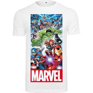 Merchcode The Avengers - Allstars Team Heren T-shirt - XL - Wit