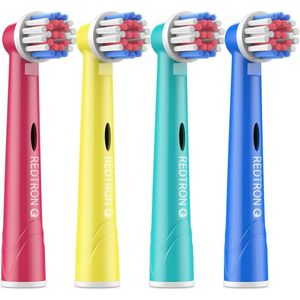Set van 4 Kinder Tandborstelkoppen voor Diepe en Nauwkeurige Reiniging