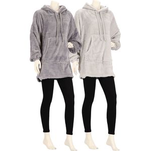 Apollo Huggle hoodie dames multi grey grijs - oversized hoodie