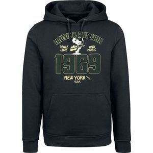 Peanuts Music & Art Fair - Snoopy Heren Trui met capuchon - zwart - 3XL