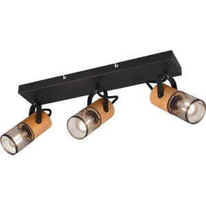 LED Plafondspot - Torna Yosh - E14 Fitting - 3-lichts - Rechthoek - Mat Zwart - Aluminium