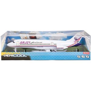 Toi-toys Passagiersvliegtuig met Licht en Geluid - Frictie Wit 40 X 44 Cm