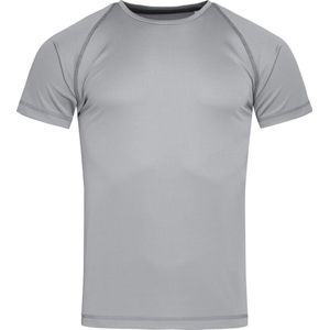 Stedman Heren Actief Raglan T-Shirt (Zilvergrijs)