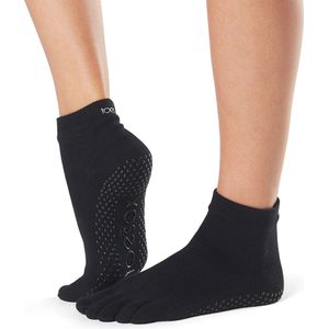 ToeSox - Antislip Sokken - Ankle - Met Tenen – Zwart