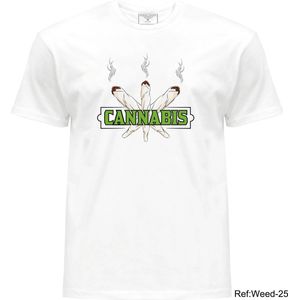 T-shirt for weed lover Cannabis Sativa Trendy T-Shirts 100%Cotton Fashion