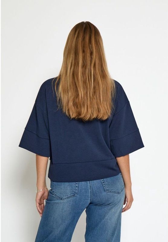 Peppercorn Dicette Half Sleeve Blouse Black Iris