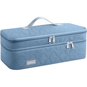 Dubbele Laag Reis Draagtas, Opbergzak voor Haardrogeraccessoires voor Haardroger Volumizer Styler, Blauw, Casual