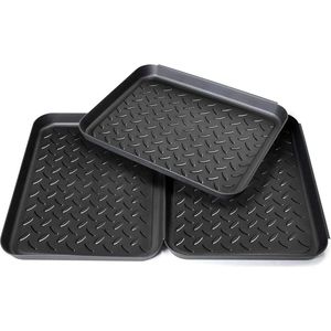 3 stuks kunststof schoenenafdruipbak voor binnen en buiten gebruik (35 x 27 x 3 cm)