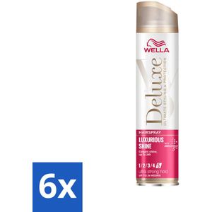 Wella – Deluxe Luxurious Shine – Haarspray – 250 ml - Voordeelverpakking - 6 stuks