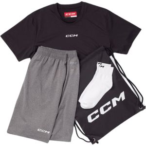 CCM - Dryland Kit - IJshockey Pakket (broek,sokken,t-shirt) - Volwassenen - Zwart - XS