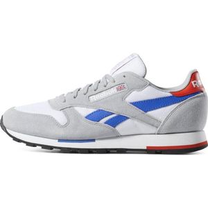 Reebok Cl Leather Mu Heren Sneakers - Wedge-White/Grey/Crushed Cobalt/Orange/Black - Maat