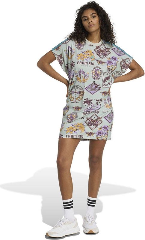 Adidas X Farm Commercial Jurk Grijs S Vrouw