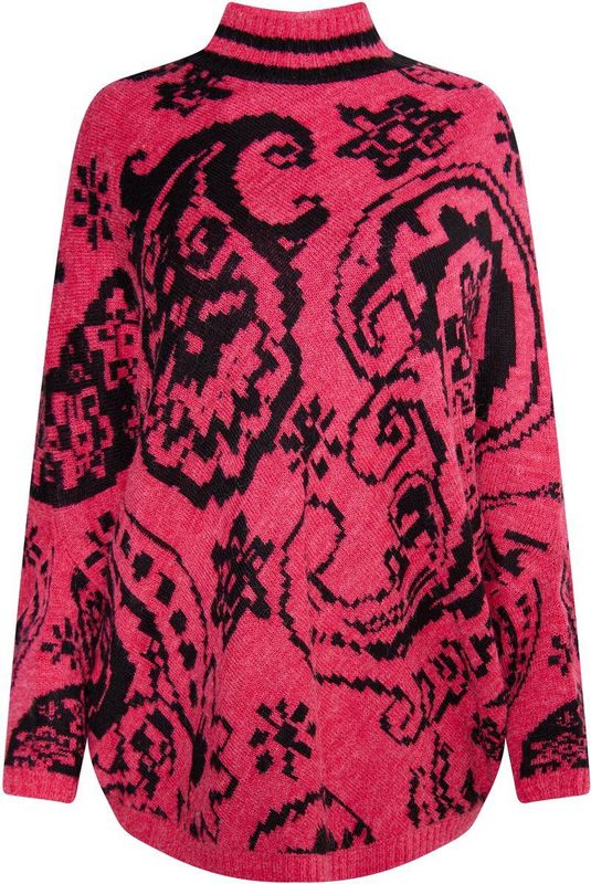 usha - Poncho-Pullover - Paisley - Relaxed-Fit