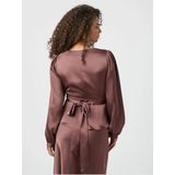 Neo Noir - Rista Heavy Sateen Blouse - Dark Rose