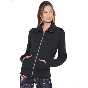 Skechers Hoodless Hoodie Skechcloud Jacket WJA288-BLK, Vrouwen, Zwart, Sweatshirt, maat: XS