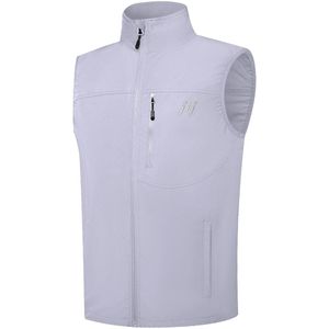 VIMOSE Heren Outdoor Outdoorkleding / werkkleding - Mouwloze vissers / tuinier vesten golfvesten lichtgewicht -Lightgrey-XXL