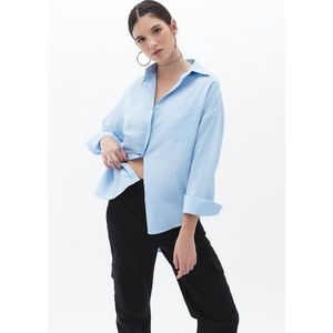 Oversized poplin overhemd