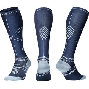 STOX Energy Socks - 2 Pack Sportsokken voor Vrouwen - Premium Compressiesokken - Kleuren: Donkerblauw/Roze - Blauw/Lichtblauw - Maat: Small - 2 Paar - Voordeel - Mt 36-38