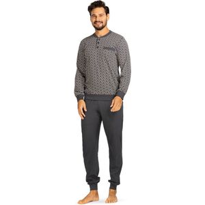 Grijze katoenen Comte heren pyjama - Grijs - Maat - 50