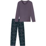 SCHIESSER - UNCOVER - Pyjama - Blauw - Katoen - 2-delig - Lange Mouwen - Ademend