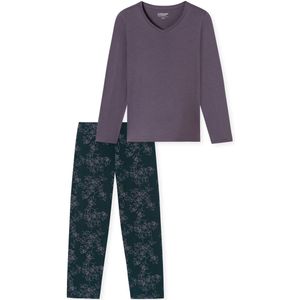SCHIESSER - UNCOVER - Pyjama - Blauw - Katoen - 2-delig - Lange Mouwen - Ademend