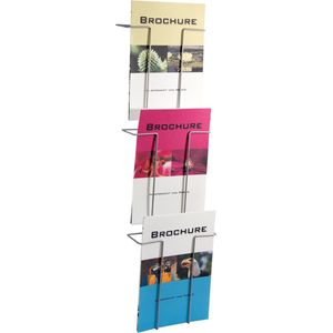 Wand brochurehouder draadmodel 3 vakken A4 Folderhouder Folderrek A4 formaat voor aan de muur