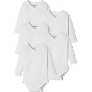 Vertbaudet - Set van 5 Rompertjes - Wit - Lange Mouwen - Voor Pasgeborenen