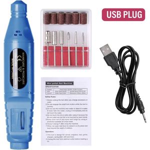 Xerolax Pedicureset Electrisch - Elektrische Nagelvijl - Pedicureset Professioneel - 10 in 1 - Nagelfrees - Nagelfrees Elektrische - Voeten - Handen - Blauw