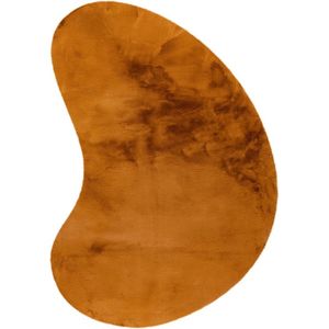Lalee Heaven - organische vorm Vloerkleed - Tapijt – Karpet - Hoogpolig - Superzacht - Fluffy - niervorm- organic- rabbit- 160x230 cm amber