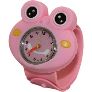 Kinderhorloge - Siliconen -  Kikker - 20mm- Roze