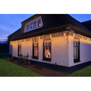 Gordijn - IJspegel verlichting - 1000 LED lampjes - Kerstverlichting gordijn voor binnen en buiten - Classic Warm - Timer - 100 Strengen