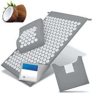 Acupressuurmat met kussen voor spanningsverlichting en circulatiebevordering - inclusief draagtas - set met acupressuurmat en kussen massage matras