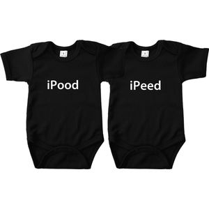 iPood iPeed - Maat 80 - Romper zwart