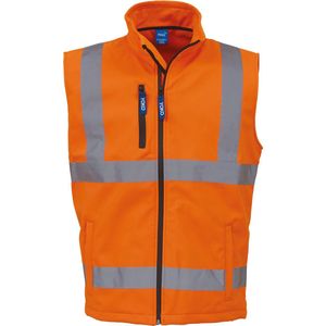 Yoko Signalisatiegilet van softshell YHV006 - Hi Vis Orange - L