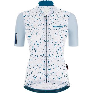 Santini Fietsshirt Korte mouwen Blauw Dames - Delta Pietra S/S Jersey For Women Silver Bullet - XL