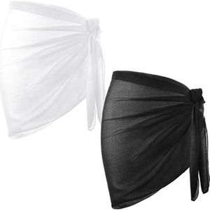 Strandrok en Sarong Dames - Wikkeldoek Chiffon 2 Stuks