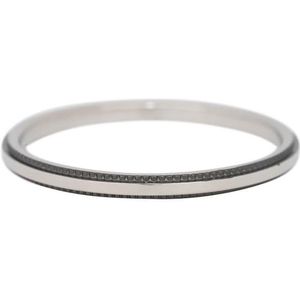 iXXXi Jewelry Vulring 2mm Double Gear zilverkleurig en zwart - maat 21