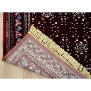 Flycarpets Isfahan Klassiek Oosters Medaillon Vloerkleed - Rood - 240x340 cm