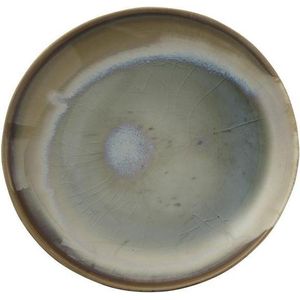 Bloomingville - Bord Stoneware 21,5xH2 cm Off White Br/Gr/Bl