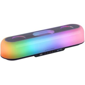 Draagbare Speaker en Soundbar met RGB Verlichting - 20W Triple Driver Gaming Speakers - Bluetooth 5.3, USB, MicroSD, AUX, FM