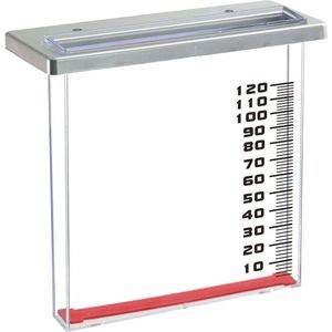 Regenmeter voor Tuin en Balkon - Hangend Weerstation met Neerslagmeter - Grijs 21,5 x 9 x 20 cm