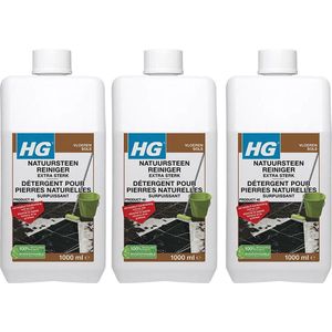 HG natuursteenreiniger extra sterk - 3 stuks + Gratis KD Spons