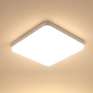 Goeco plafondlamp - 25cm - Klein - 32W - LED - 3000K - warm licht - IP54 - 3600LM - voor badkamer keuken gang balkon