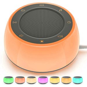 White Noise Machine - Beste keuze - Voor baby's, kinderen en volwassenen - Levensechte natuurgeluiden - White, pink en brown noise - 7 kleuren warme verlichting