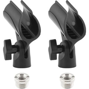 Verstelbare Microfoon Clip Houder - 2 Stuks met Schroefadapter voor Universële Gebruik