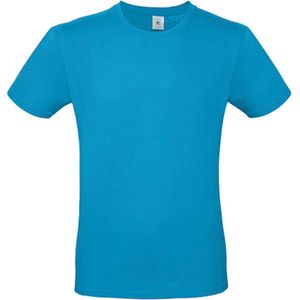 2-Pack herenshirt '150' met ronde hals B&C Collectie Atollblauw maat XS