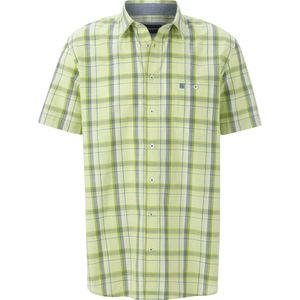 Overhemd - Lichtgroen - VARLAN - Korte Mouwen - Geruit