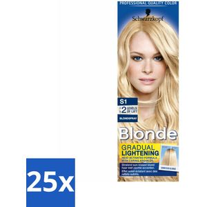 25 x Schwarzkopf - Blondspray - Blonde Super S1 - Blondspray - Zonneschijn Haar - Natuurlijke Oplichting - Haarkleur Verlichten - Haarkleur Veranderen