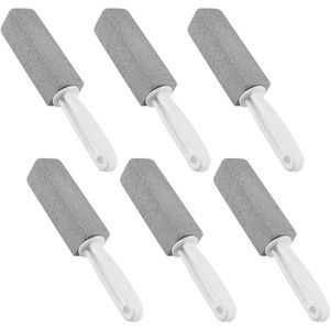 Zeynomax - Toilet puimsteen reinigingsstenen met handvat voor kalkverwijdering - 6 stuks - Effectief tegen harde watervlekken