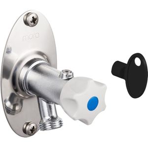 Mora vorstvrije rvs gevelkraan met kunststof knop en sleutel 461380